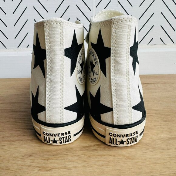 ⭐Converse Chuck Taylor Large Stars Hi Sz 8.5 Women Shoes Sneakers Ivory A09898F - Picture 4 of 9
